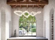Infinite_Glow_Alabaster_Chandelier designed and produced by newstarlamp hangs in a large villa