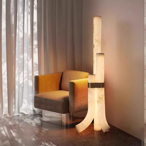 Pipe Alabaster Floor Lamp