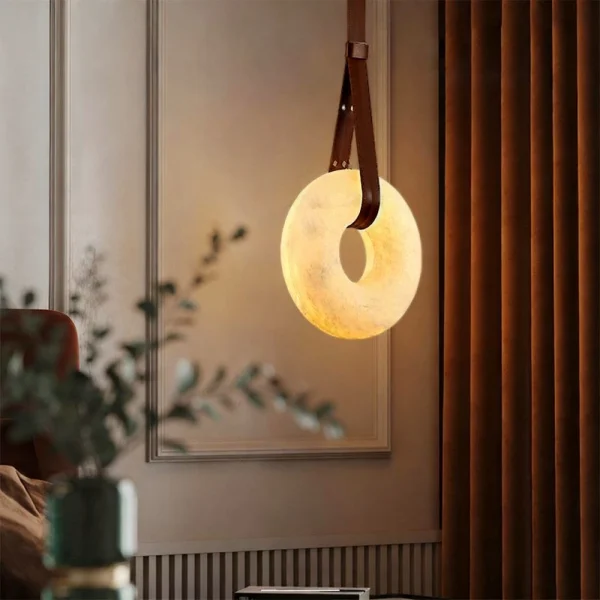 Spanish Alabaster Ring Pendant Light