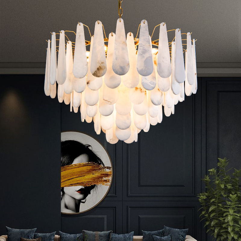Spanish Marble Water Drop Chandelier - Image 10