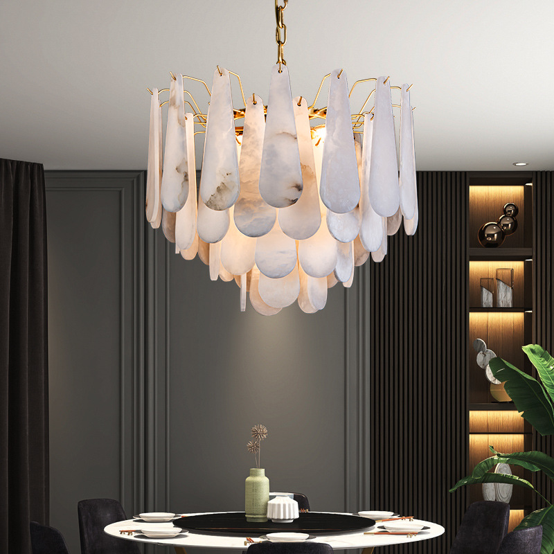 Spanish Marble Water Drop Chandelier - Image 9