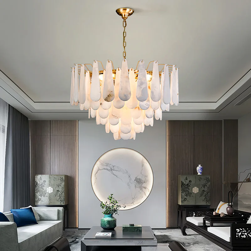 Spanish Marble Water Drop Chandelier - Image 4
