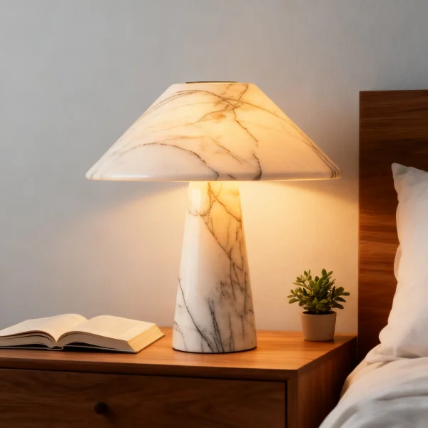 White Marble Table Lamp