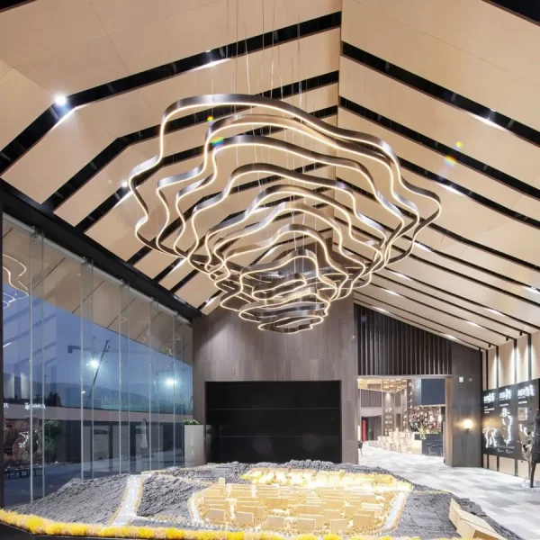 Lobby Terraced Field Chandelier