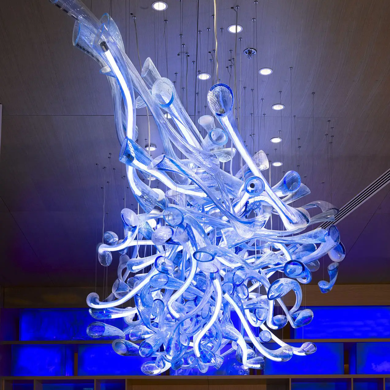 Gradient Blue Coral Chandelier