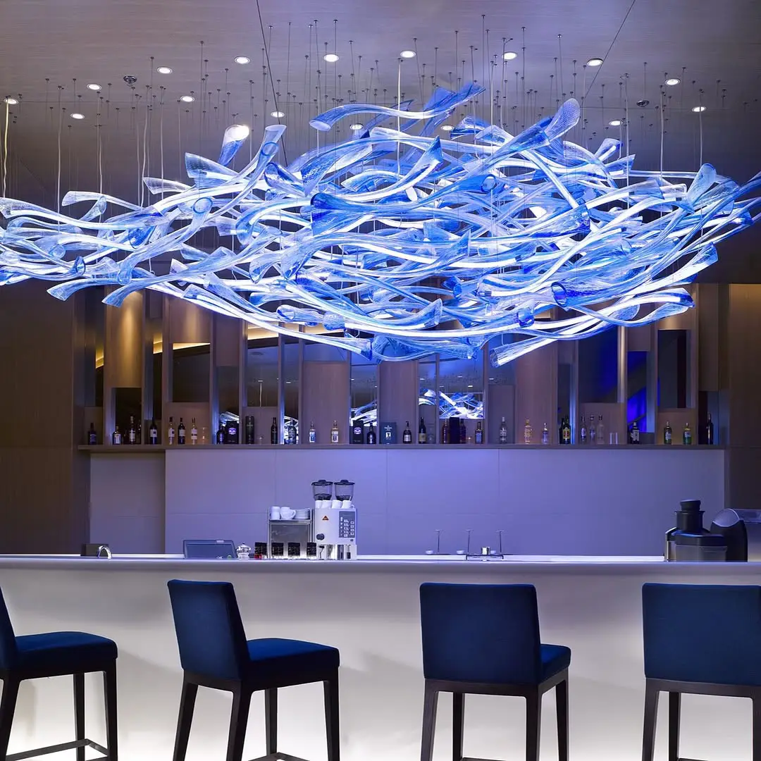 Gradient Blue Coral Chandelier - Image 5