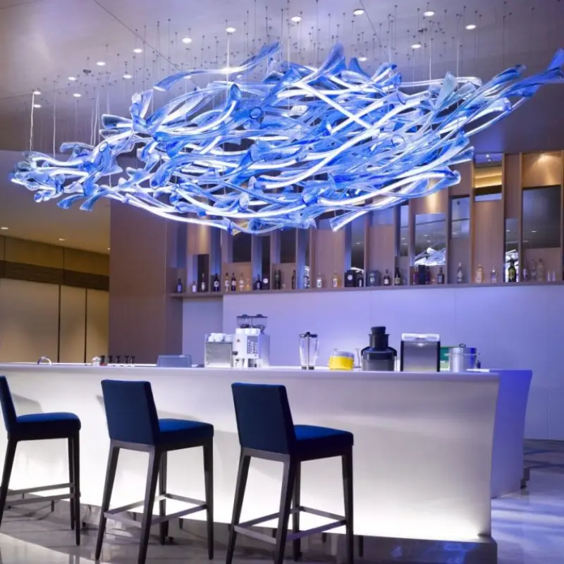 Gradient Blue Coral Chandelier - Image 3