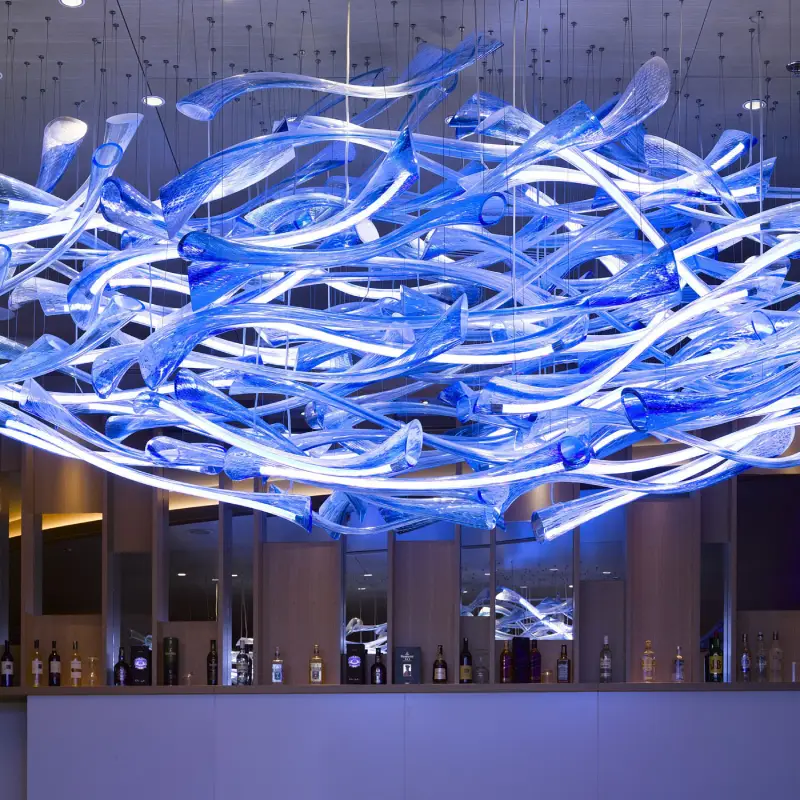 Gradient Blue Coral Chandelier - Image 2