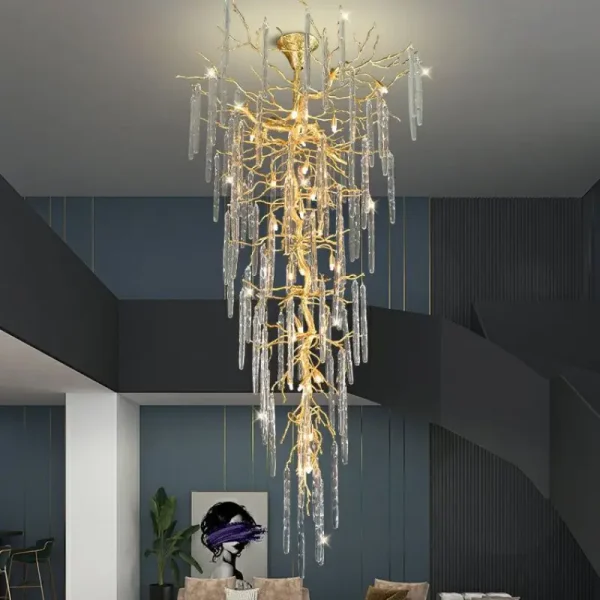 Tree Branch Ice Crystal Chandelier